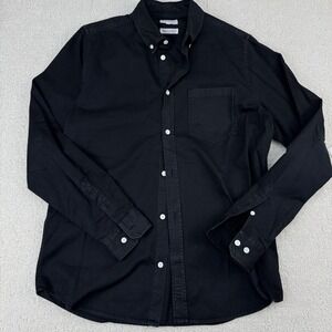 Norse Projects Mens Button Down Shirt Black Long Sleeve Cotton $125